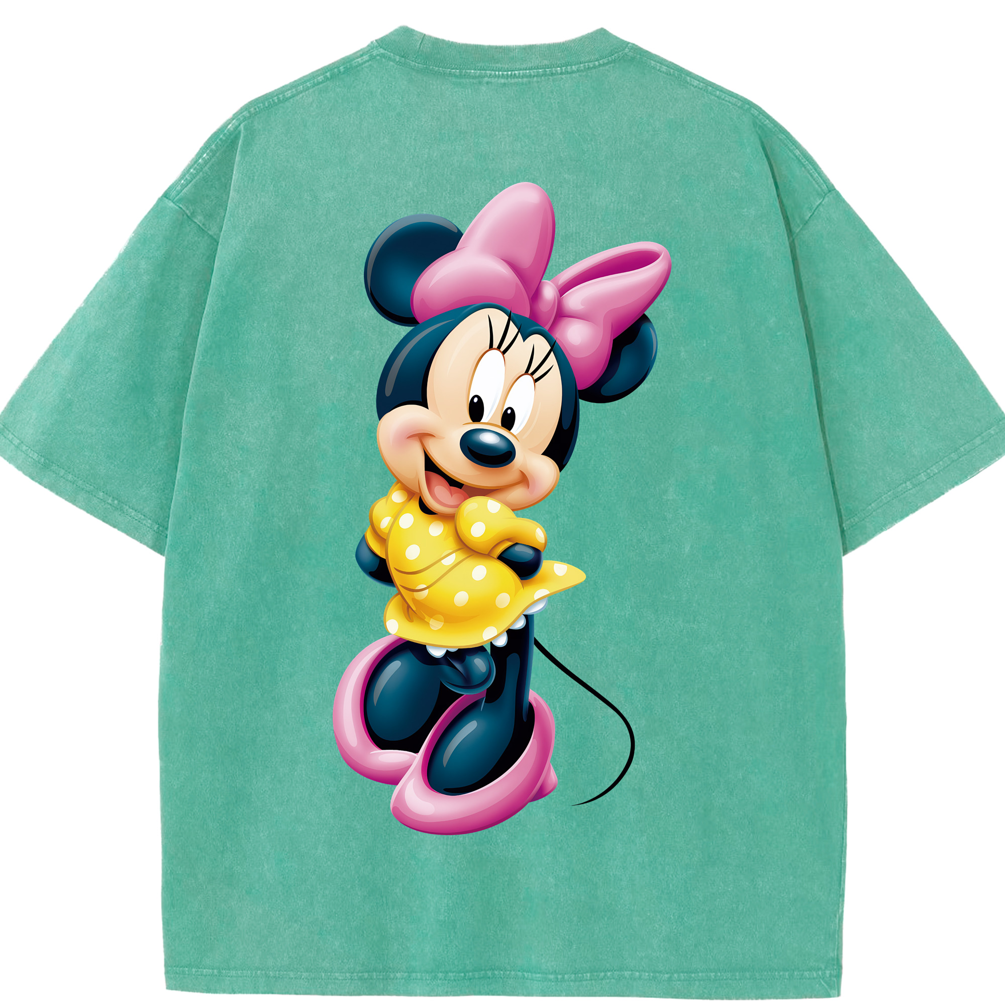 （画像用） ミッキーマウス Mickey Mouse 綿100% ヴィンテージ風 半袖Tシャツ（背面プリント）
